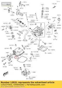 kawasaki 12021Y002 valve-assy-reed kvf300ccf - Bottom side