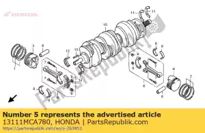 Honda 13111MCA780 pino, pistão - Lado inferior