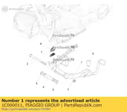 Aquí puede pedir soporte central con i. P. De Piaggio Group , con el número de pieza 1C000011: