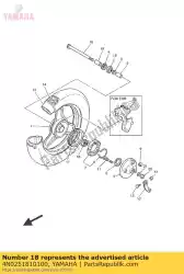 Qui puoi ordinare asse, ruota da Yamaha , con numero parte 4N0251810100: