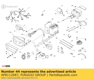 aprilia AP8112687 indicatore di direzione - Il fondo