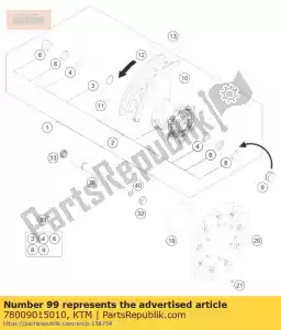 ktm 78009015010 voorwielreparatieset 450 smr 14 - Onderkant