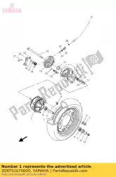 Aquí puede pedir rueda de panel 1 de Yamaha , con el número de pieza 2DKF51670000: