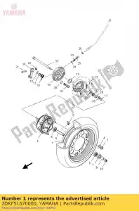 yamaha 2DKF51670000 rueda de panel 1 - Lado inferior