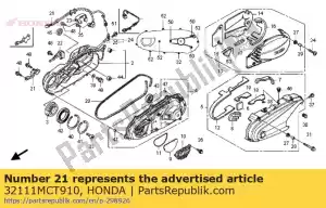 honda 32111MCT910 serre-câble, cordon du capteur de vitesse - La partie au fond