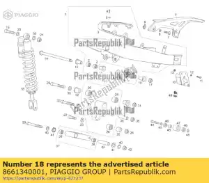 Piaggio Group 8661340001 shock absorber - Bottom side