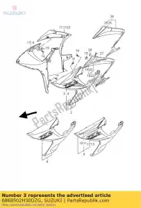 suzuki 6868502H30DZG ta?ma od strony komina, - Dół