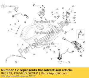 Piaggio Group 893273 entretoise - La partie au fond