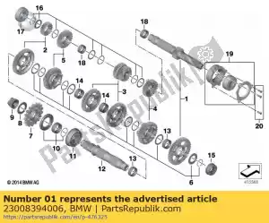 bmw 23008394006 set voor ingaande as 1e versnelling - Onderkant