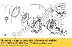 Tutaj możesz zamówić zestaw paneli, rr. Hamulec od Honda , z numerem części 43010HN5670: