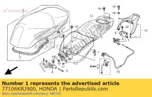 honda 77106KRJ900 hook, helmet - Bottom side