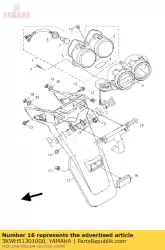 Aquí puede pedir culo reflector trasero de Yamaha , con el número de pieza 3KWH51301000: