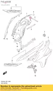 suzuki 4791331J00 cushion,frame c - Bottom side