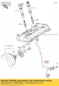 Kawasaki 590260040 pulsation de bobine - La partie au fond