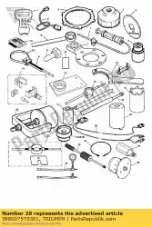 Here you can order the bearing adaptor, type 2 from Triumph, with part number 3880075T0301: