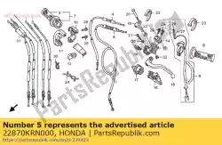 Ici, vous pouvez commander le câble comp., embrayage auprès de Honda , avec le numéro de pièce 22870KRN000: