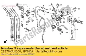 Honda 22870KRN000 câble comp., embrayage - La partie au fond