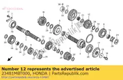 Ici, vous pouvez commander le pas de description disponible pour le moment auprès de Honda , avec le numéro de pièce 23481MBT000: