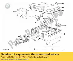 Ici, vous pouvez commander le dossier - schwarz auprès de BMW , avec le numéro de pièce 46542300243: