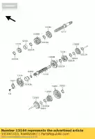 131441310, Kawasaki, uscita pignone, 15t bn125-a2 kawasaki eliminator kdx 125 1990 1991 1992 1993 1998 1999 2000 2002 2003 2004 2005 2006 2007, Nuovo