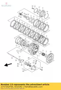 suzuki 2147202F00 rondella, frizione p - Il fondo