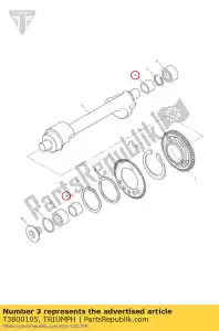 triumph T3800105 inner ring - Bottom side