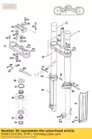 54601034100, KTM, top triple clp x=18mm/d=54mm ktm duke e egs exc rxc super sx 125 350 400 620 1994 1995, New