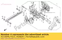 43106ML7923, Honda, Pastiglie dei freni honda vfr 750 1989, Nuovo
