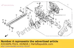 Ici, vous pouvez commander le plaquettes de frein auprès de Honda , avec le numéro de pièce 43106ML7923: