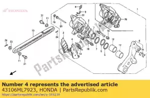 honda 43106ML7923 remblokken - Onderkant