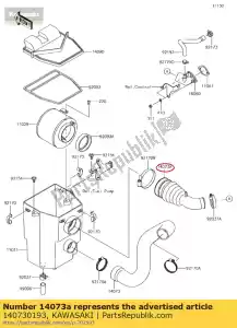 kawasaki 140730193 01 conduit, filtre à air dans.tuyau - La partie au fond