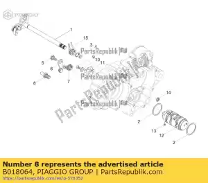 Piaggio Group B018064 pino seletor de engrenagem - Lado inferior