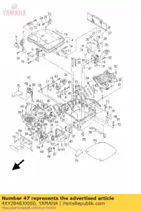 yamaha 4XY2848J0000 plate, rubber 8 - Bottom side