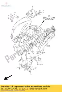 Suzuki 6872129F00GY8 emblème, suzuki - La partie au fond