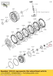 Ici, vous pouvez commander le 01 poussoir-embrayage auprès de Kawasaki , avec le numéro de pièce 131140001: