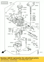 16016S007, Kawasaki, plunjer kawasaki kfx400 400 , Nieuw