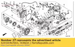 Aqui você pode pedir o shim d (1,6) em Honda , com o número da peça 42454HN7003: