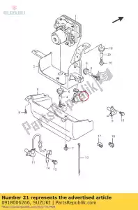 suzuki 0918006266 distanziatore, 6.5x9x11 - Il fondo