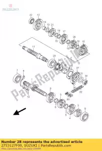 suzuki 2753127F00 entretoise, moteur, s - La partie au fond