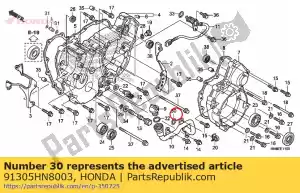 Honda 91305HN8003 o-ring, 17x3.6 - Onderkant