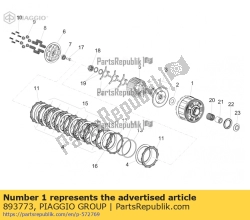 Aprilia 893773, Clutch housing. complete, OEM: Aprilia 893773