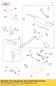 ktm 58512098100 light diode bracket cpl. centraal - Onderkant