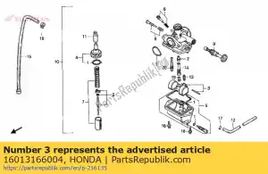 honda 16013166004 vlotter set - Onderkant