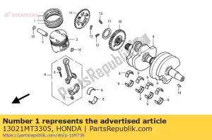 honda 13021MT3305 ring set, piston (0.25)(riken) - Bottom side