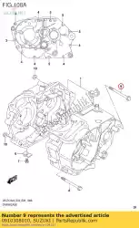Aqui você pode pedir o parafuso em Suzuki , com o número da peça 0910308010: