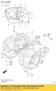 Suzuki 0910308010 parafuso - Lado inferior