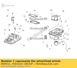 Here you can order the filter housing base from Piaggio Group, with part number 858931: