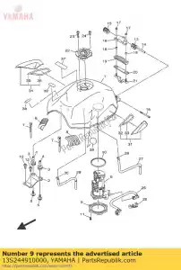 yamaha 13S244910000 steun, brandstofpomp - Onderkant