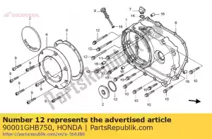 Honda 90001GHB750 perno, brida, 6x60 - Lado inferior