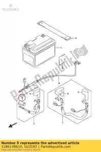 Suzuki 3186148B10 cap,strtr lead - Bottom side